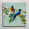 Blooming Elegance – Handmade Floral Acrylic Canvas Painting for Modern Living Room Décor (24 × 36 Inch)