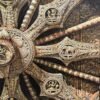 Ancient Dharma Chakra Artwork by Naveen Dholkiya | Heritage Wheel Wall Art Inspired by Indian Architecture